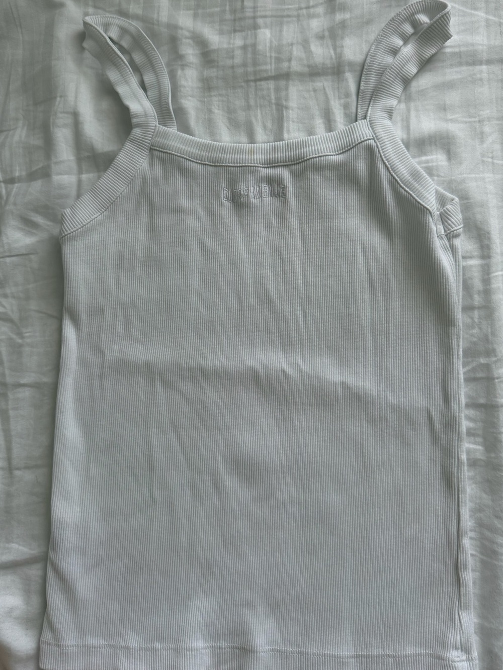 Djerf Avenue Daily Tank Top Ribbed White